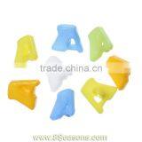 Resin Shank Buttons Scrapbooking Alphabet/Letter "A" Mixed 13mm x 13mm,300PCs,Bulk thumbnail-1