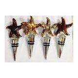 Star Art Hand Blown Glass Wine Stoppers Wedding gifts , pyrex Material