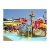 OEM Fiber Glass Kids\' Water Playground System , Body Slide Swimming pool Play Equipment