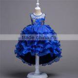 Fashion Kids Teenagers Cake Layered Dress Latest Designs Evening Gowns for Girls thumbnail-3