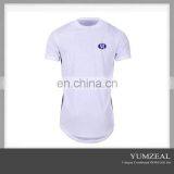 Printed White Cotton Muscle Fit Super Custom Longline t Shirt thumbnail-1
