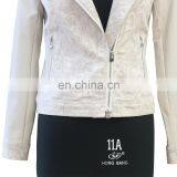 Women Latest Fashion Leather Jacquard Jacket thumbnail-2