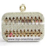 Crystal clucth evening bag matching shoes with stone evening clutch bag for women gold crystal clutch bag
