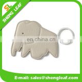 whole sale creative elephant shaped leather keychain keyring with best price