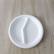 Eco friendly compostable two-compartment food tray