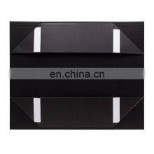Luxury Custom Black Extra Large Duvet Cover Product Packaging Rigid Cardboard Packing Boxes With Ribbon thumbnail-5