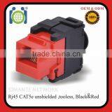 Custom Colors CAT5E 8P8C Unshielded Modular Jack