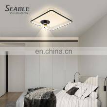 Fast Shipping Indoor Fashion Decoration Black Aluminum Living Room Contemporary LED Ceiling Light