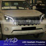 AKD Car Styling for Toyota Prado LED Headlights C-Type 2014-2015 Prado LED Head Lamp Projector Bi Xenon Hid H7 thumbnail-4