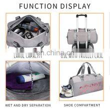 Workout Men Womens Gym Bags With Shoe Compartment Sports Custom Print Gym Duffle Sport Bag thumbnail-4