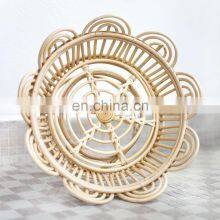 New Design Lotus Rattan Planter Stand Unique Wicker Flower Shaped Plant Pot Basket Cheap Wholesale Vietnam Supplier thumbnail-3