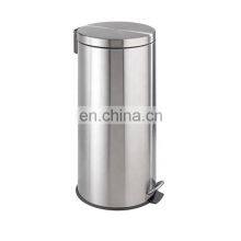 30L Large and Durable Stainless Steel Foot Pedal Bin for Lobby Trash Can thumbnail-4