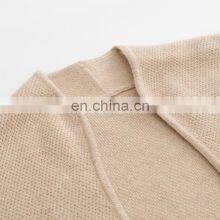 Heavy Knit Pure Cashmere Cardigan Thick V-Neck Jacquard Sweater for Winter Casual Solid Pattern Design thumbnail-3