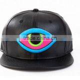 High Quality Leather Brim Snapback Blank Fitted Hats Wholesale thumbnail-2