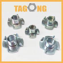 Customized Color Zinc Plated DIN 1624 Nuts Carbon Steel Four Claw Nuts Furniture Nuts Tee Nuts thumbnail-2