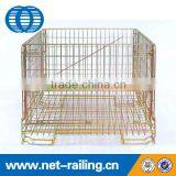 Foldable Galvanized Metal Security Wire Mesh Storage Roll Cage thumbnail-1