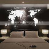 3d Three-dimensional Crystal Wall Stickers/Acrylic World Map Mural thumbnail-4
