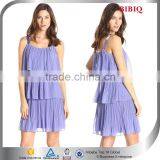 Plus Size Sexy Chiffon Women Purple Summer Dress Beach Dress