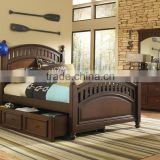 Expedition Youth Twin Low Post Bed w/ american style Trundle Storage AS-B36