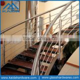 Stainless steel railing system for stair and floor mounted