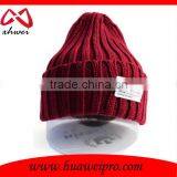 Long Plain Beanie Various Colors Custom Woven Label Knitted Beanie thumbnail-4