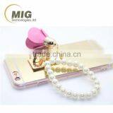 NEW Transparent Tpu and pc Phone Case For Apple Iphone 6S With Ring and Luxury Pearl Rose Mobile Phone Case For Apple Iphone 6 thumbnail-3
