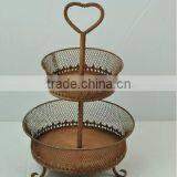 100433MCD-2 Tiers Metal Basket Tray