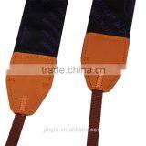 Custom Leather Camera Strap Leather Strap Shoulder Neck Blue Rose Flower Pattern For DSLR Camera LG-03 thumbnail-2