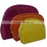 New Zipper Microfiber Travel Ladies Three-piece Cosmetic Bag Set thumbnail-1