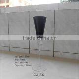 Elegant Black Colored Long Stem Glass Champagne Flute thumbnail-2