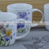 11OZ Lace Knitting With Flowers Full Decal Print Coffee Cups, Shiny Surface New Bone China Mug, KL5004-10286 thumbnail-5