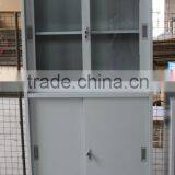 Steel Furniture Metal Sliding Glass Door Cabinet Storage