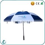 2016 advertising double layer windproof custom golf umbrella