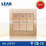 Hot Sale N9 Range 3 Gang Led Switch