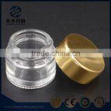 10ml Golden Screw Cap Clear Glass Cosmetic Cream Jar thumbnail-1