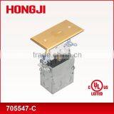 UL Listed 1-Gang Box Covers Recessed Floor Plate Single Receptacle Brass Alloy