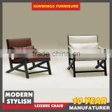 The New Classic Modern Wood And Leather Leisure Chair thumbnail-1