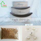 Set Of 3 Plant Pots Wooden Rustic Herbs Flowers Garden Planters thumbnail-2