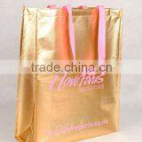 Shiny Laminated Non-Woven Tropic Shopper Tote Bag thumbnail-3