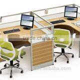 Call Center I-shape Office Table Design, Office Furniture With Cabinet for Six People thumbnail-6