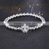 Hot New Rose Gold Silver Plated Leopard Head Alloy Metal Bead Buddha Bracelet