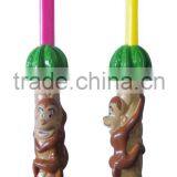 Top quality kid toothbrush with monkey king design/3d picture toothbrush