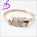 Stunning 925 Sterling Silver Micro Pave Setting Cubic Zirconia gold bangles latest designs