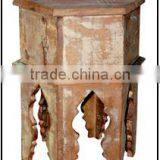 Jodhpurs handicraft furniture reclaimed wood hexagonal coffee Table , Reclaimed wood furniture side Table