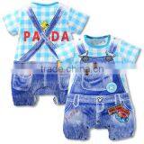 New Summer Baby Girl Romper Baby Boys Clothes Hello Kitty Cat Panda Dot Strap Short-sleeved One Pieces Jumpsuit Clothing thumbnail-4