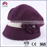 flower fashion cap winter wool lady hat