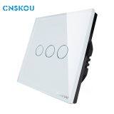 Cnskou 2017 New Design EU Luxury Glass Panel 3gang1way Touch Switch for Led thumbnail-2