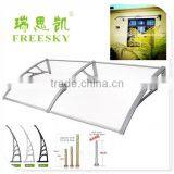 Opaque Corrugated Awning Shelter Roof Front Back Porch Outdoor Shade Patio Black Door Canopy thumbnail-2