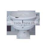 White Chinese Ceramic Vase for Flower Decoration thumbnail-3