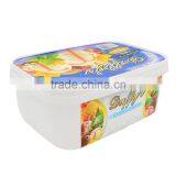 IML Printing PP Plastic Ice Cream Box,2L Rectangle Ice Cream Packaging Container Manufactures thumbnail-2